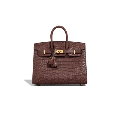 HERMÈS MASTER BIRKIN 25 MATTE ALLIGATOR HAVANE (25*19*13cm)